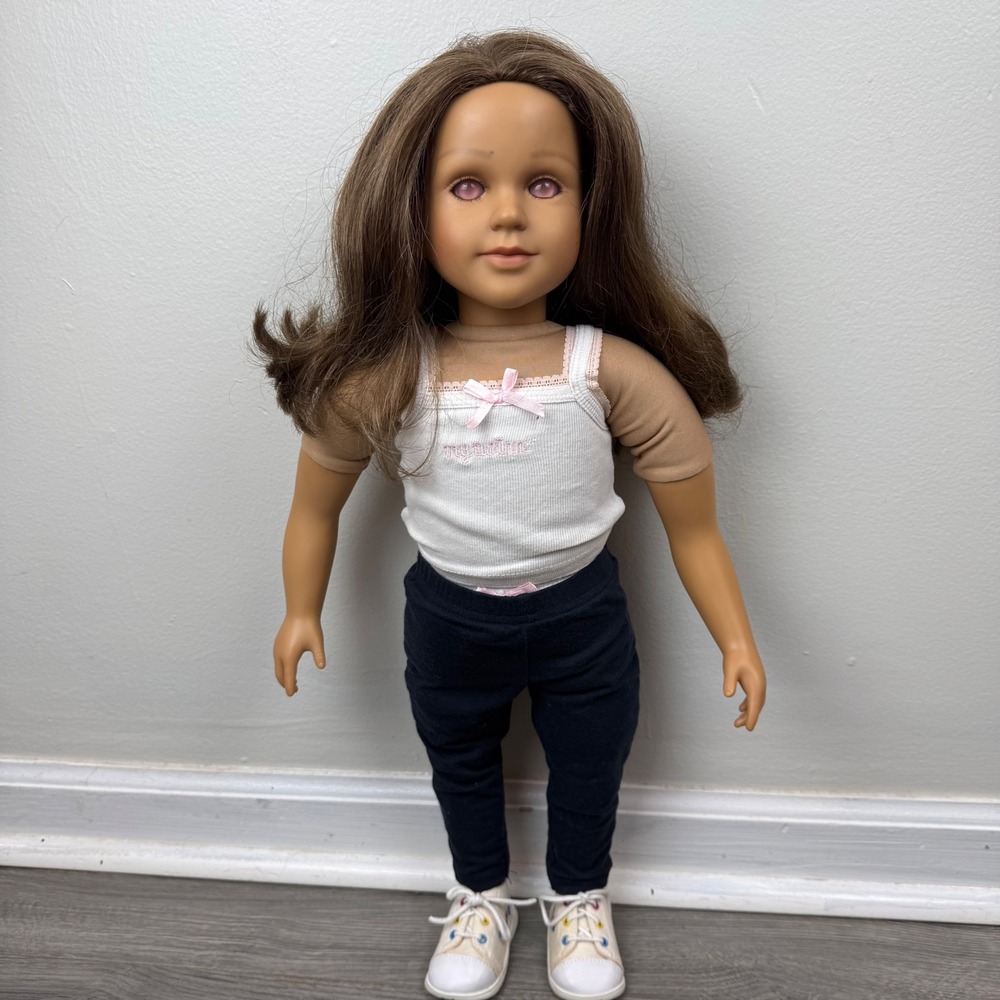 My Twinn 23in Ariel Doll Pink Eyes Brown Hair Outfit Under Garments Shoes